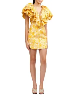 Acler Beston Mini Dress Yellow Size 8 for rent on The Volte - image 3