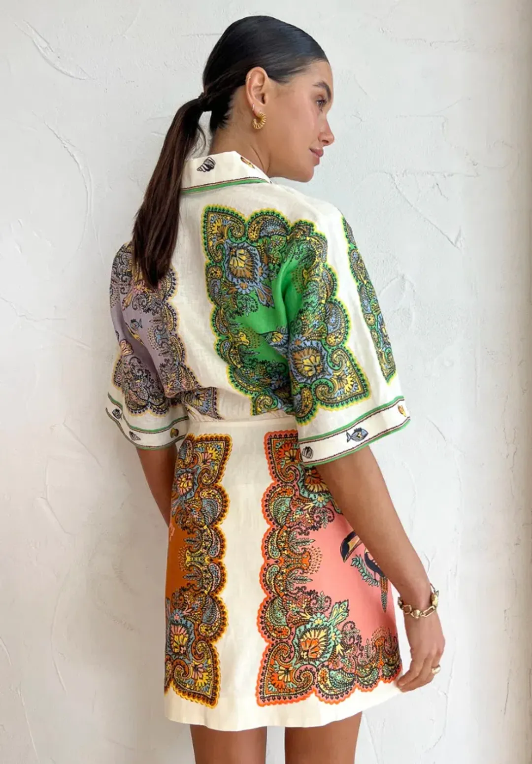 Alemais Trippy Troppo Mini Dress Multi Size 10 for rent on The Volte - main image