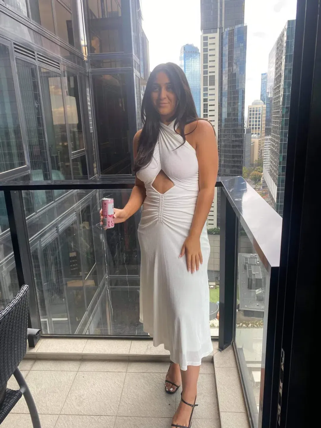 MISHA Esperanza Midi Dress White Size 10/M for rent on The Volte - main image