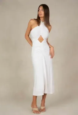 MISHA Esperanza Midi Dress White Size 10/M for rent on The Volte - image 1