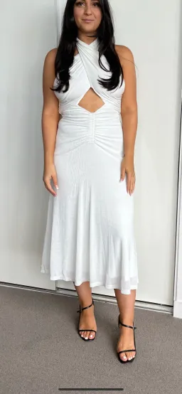 MISHA Esperanza Midi Dress White Size 10/M for rent on The Volte - image 2