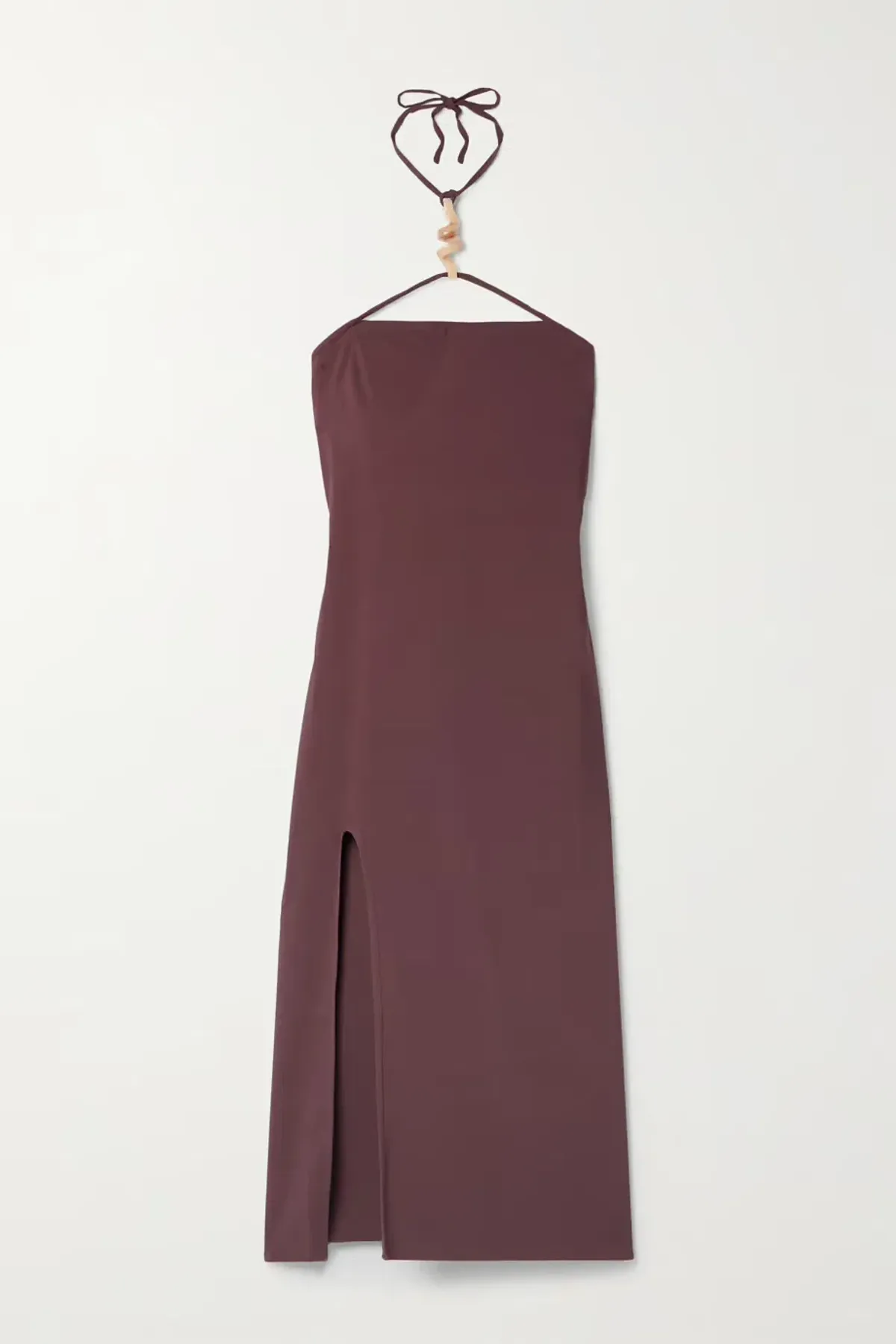 Cult Gaia Castila Embellished Halterneck Midi Dress Plum Size XS / Au 6 - Image 4