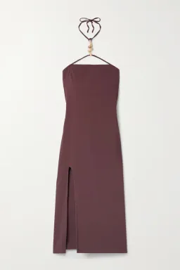 Cult Gaia Castila Embellished Halterneck Midi Dress Plum Size XS / Au 6 for rent on The Volte - image 4