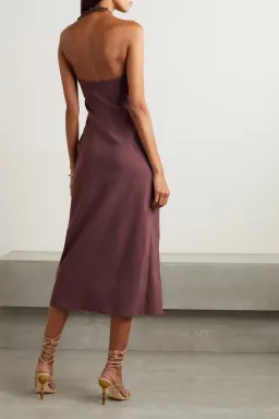 Cult Gaia Castila Embellished Halterneck Midi Dress Plum Size XS / Au 6 for rent on The Volte - image 2