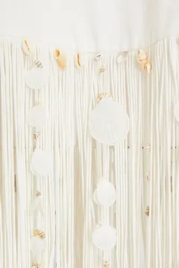 Zimmermann Postcard Fringed Embellished Linen Maxi Dress Ivory Size 0P / Au 6P for rent on The Volte - image 10