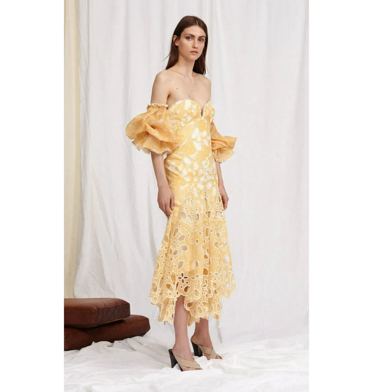 Acler Holland Midi Dress Lemon Size AU 10 - Image 1