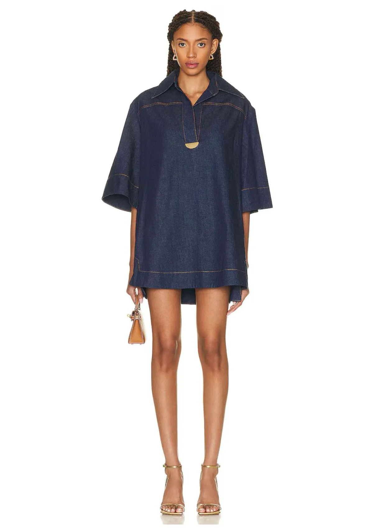 Zimmermann Denim Tunic Dress Ink Size 0 / AU 8 - Image 1