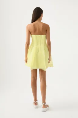 Aje Aspect Mini Dress Lemon Yellow Size AU 6 for rent on The Volte - image 3