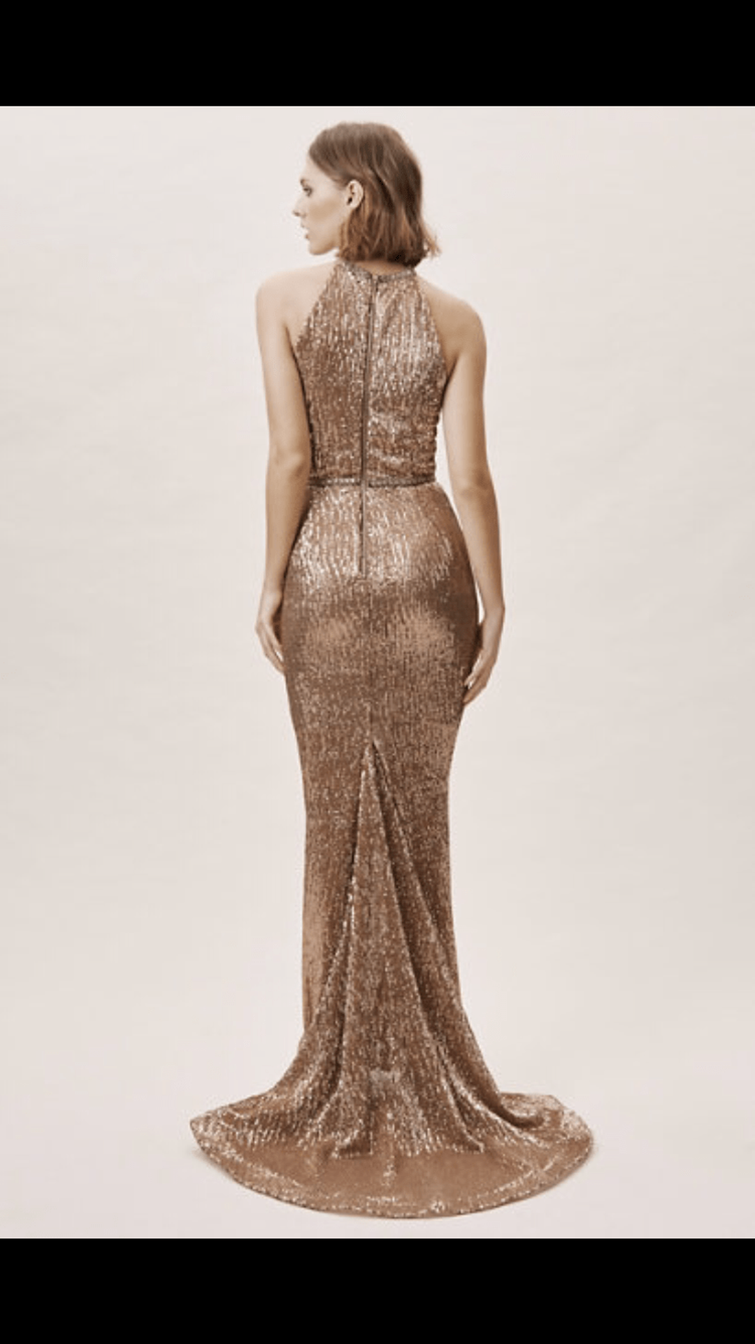 Bronx & Banco Moon Gown Gold Size 8 for rent on The Volte - main image