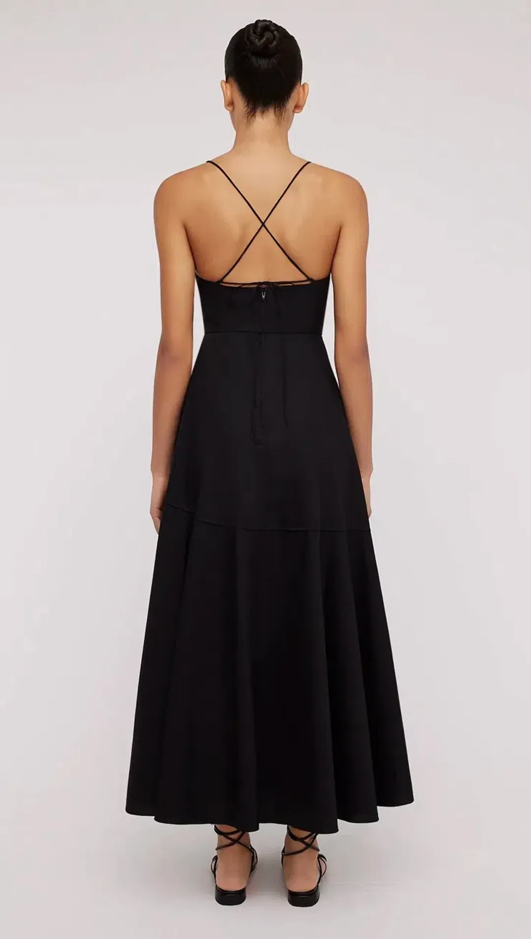 Scanlan Theodore Parachute Strappy Dress in Black Size AU 6 for rent on The Volte - main image