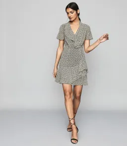 Reiss Paris Desert Trail Print Dress Print Size AU 6 for rent on The Volte - image 1