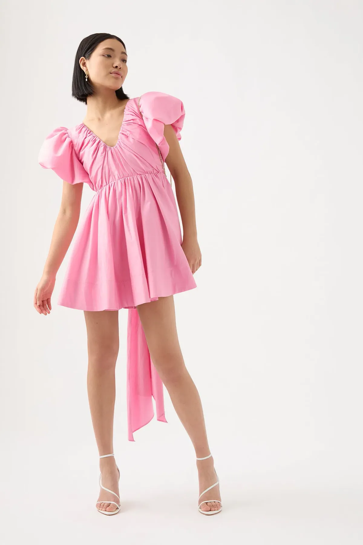 Aje Gretta Bow Back Mini Dress Ballet Pink Size AU 8 - Image 1