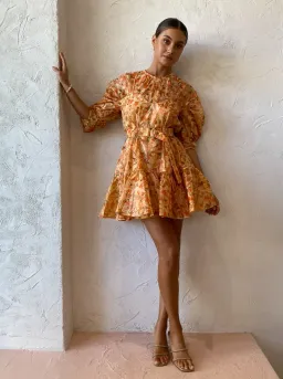 Acler Bonhill Mini Dress in Peach Parfait Size 6 for rent on The Volte - image 1