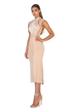 Portia and Scarlett Balmain Dress Nude Size 6 for rent on The Volte - image 2