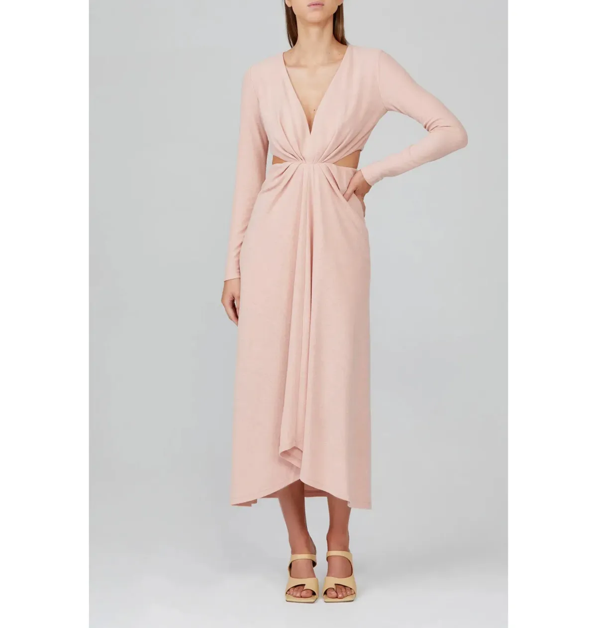 Acler Brighton Midi Dress Pink Size AU 10 - Image 1