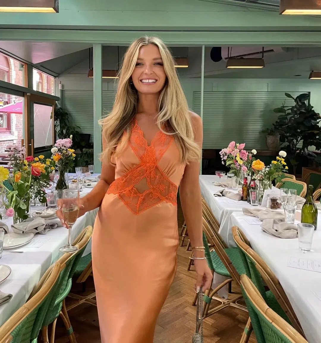 Sir the Label Aries Cut Out Gown Peach Size 1 / Au 8 for rent on The Volte - main image