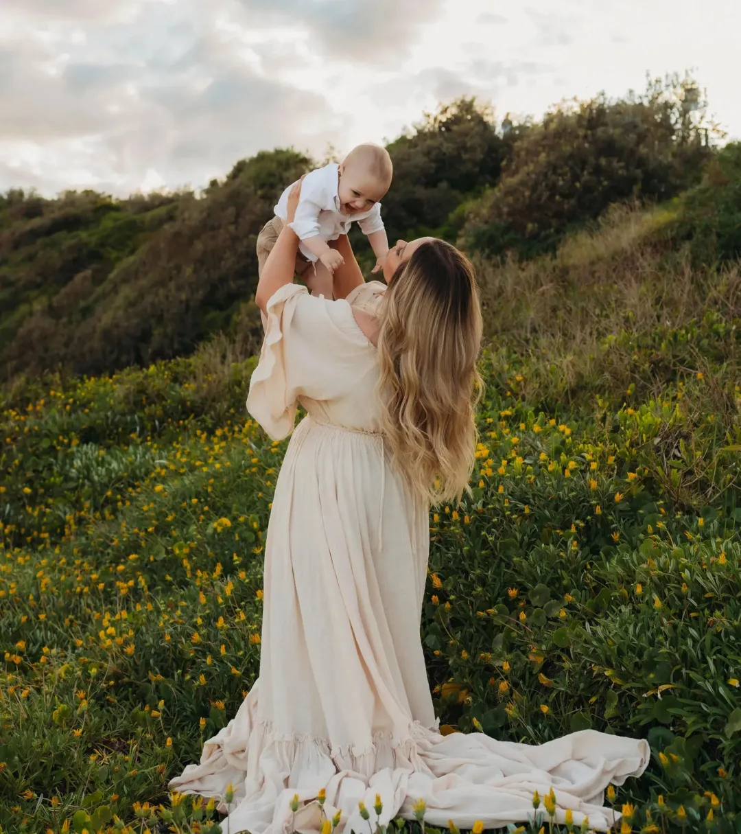 We Are Reclamation Ruffle Me Open Gown Beige Size 22 for rent on The Volte - main image