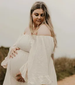 We Are Reclamation Ruffle Me Open Gown Beige Size 22 for rent on The Volte - image 4