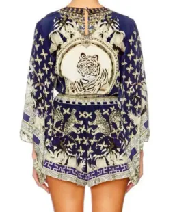 Camilla A Little Past Twilight Kimono Sleeve Playsuit Print Size XS / Au 8 for rent on The Volte - image 3