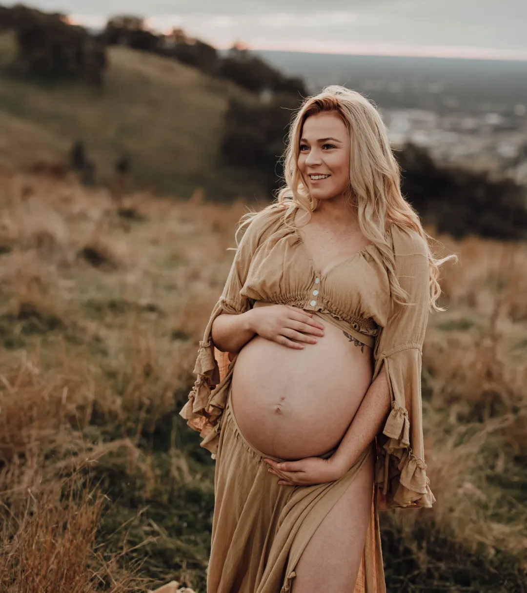 We Are Reclamation Dreams Like These Three Piece Gown in Mustard Size 22 for rent on The Volte - main image