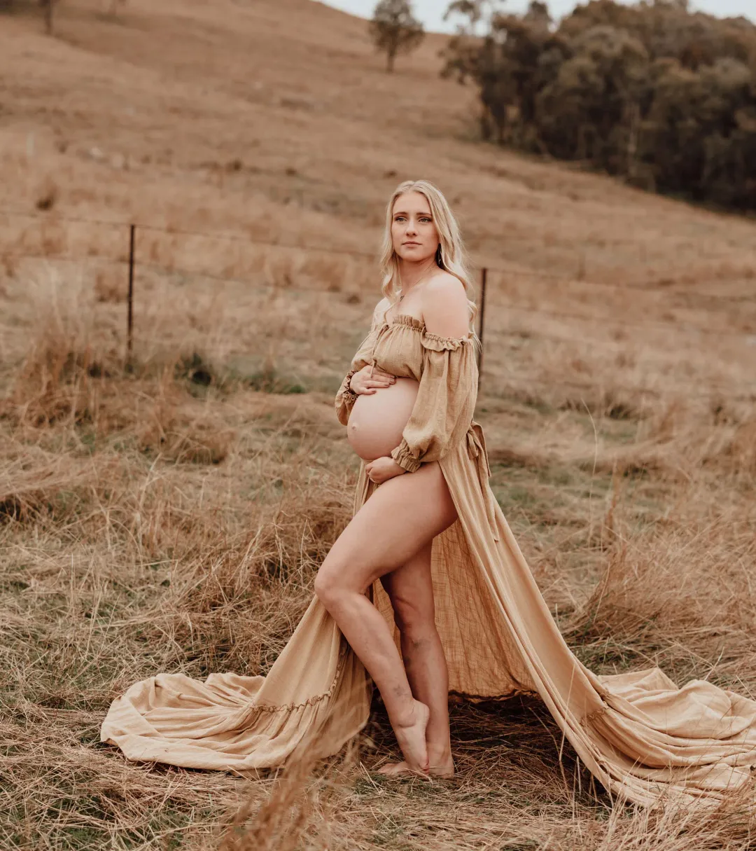 We Are Reclamation Dreams Like These Three Piece Gown in Mustard Size 22 for rent on The Volte - main image