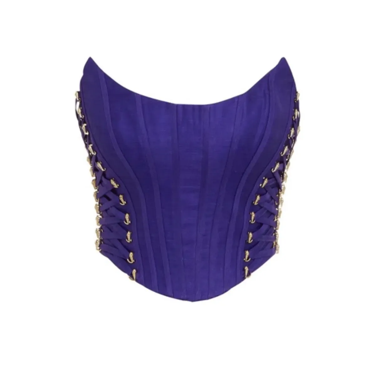 Zimmermann Tama Lace Up Corset Ultramarine Size 2/Au 12 - Image 4