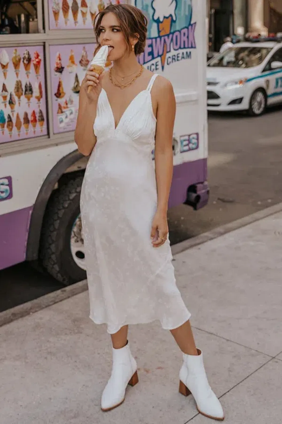 Spell Rosalie Jacquard Slip White Size M / AU 10 - Image 1