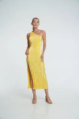 Lidee Naomi Gown Canary Size 10 / M for rent on The Volte - image 2