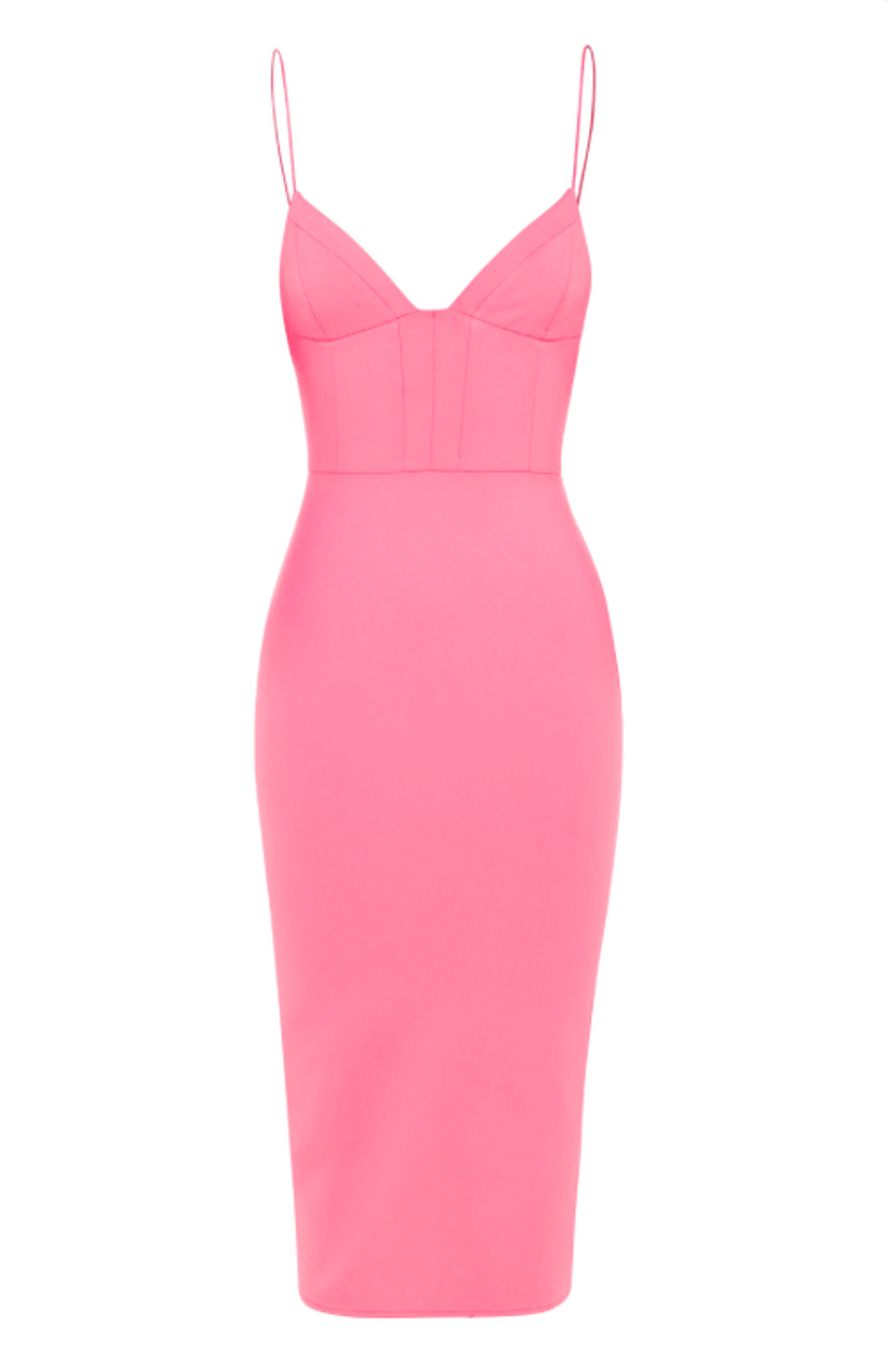 Alex Perry Ivy Stretch Dress Pink Size 8 for rent on The Volte - main image