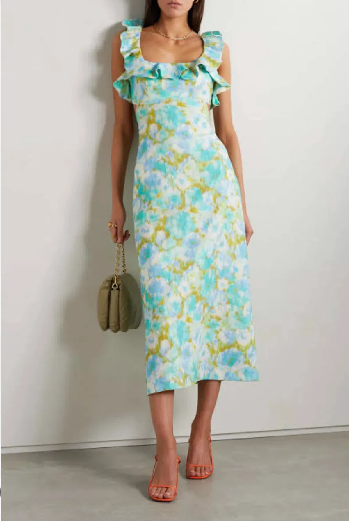 Zimmermann High Tide Frilled Midi Dress Floral Size 0 / Au 8 - Image 1