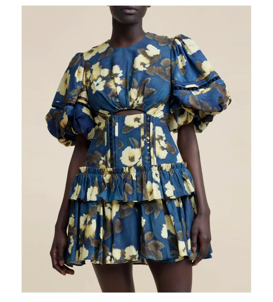 Acler Clovelly mini dress navy size 10 for rent on The Volte - main image