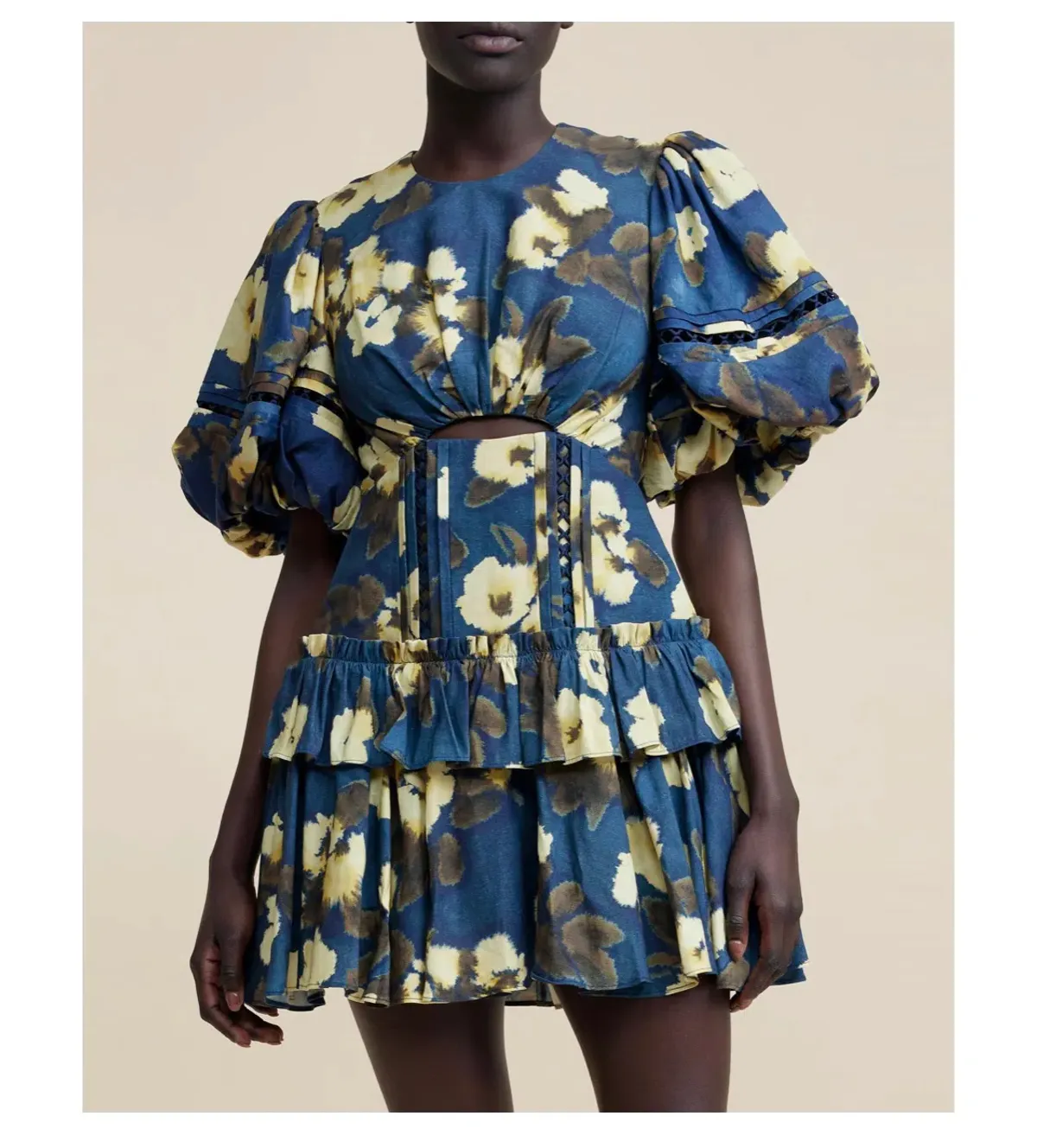 Acler Clovelly mini dress navy size 10 for rent on The Volte - main image