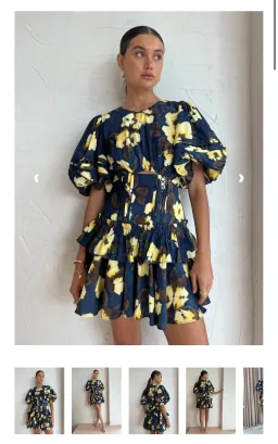 Acler Clovelly mini dress navy size 10 for rent on The Volte - image 4