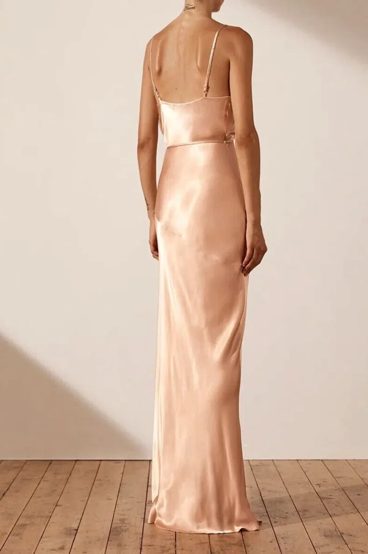 Shona Joy La Lune Bias Cowl Maxi Dress in Desert Rose - Image 2