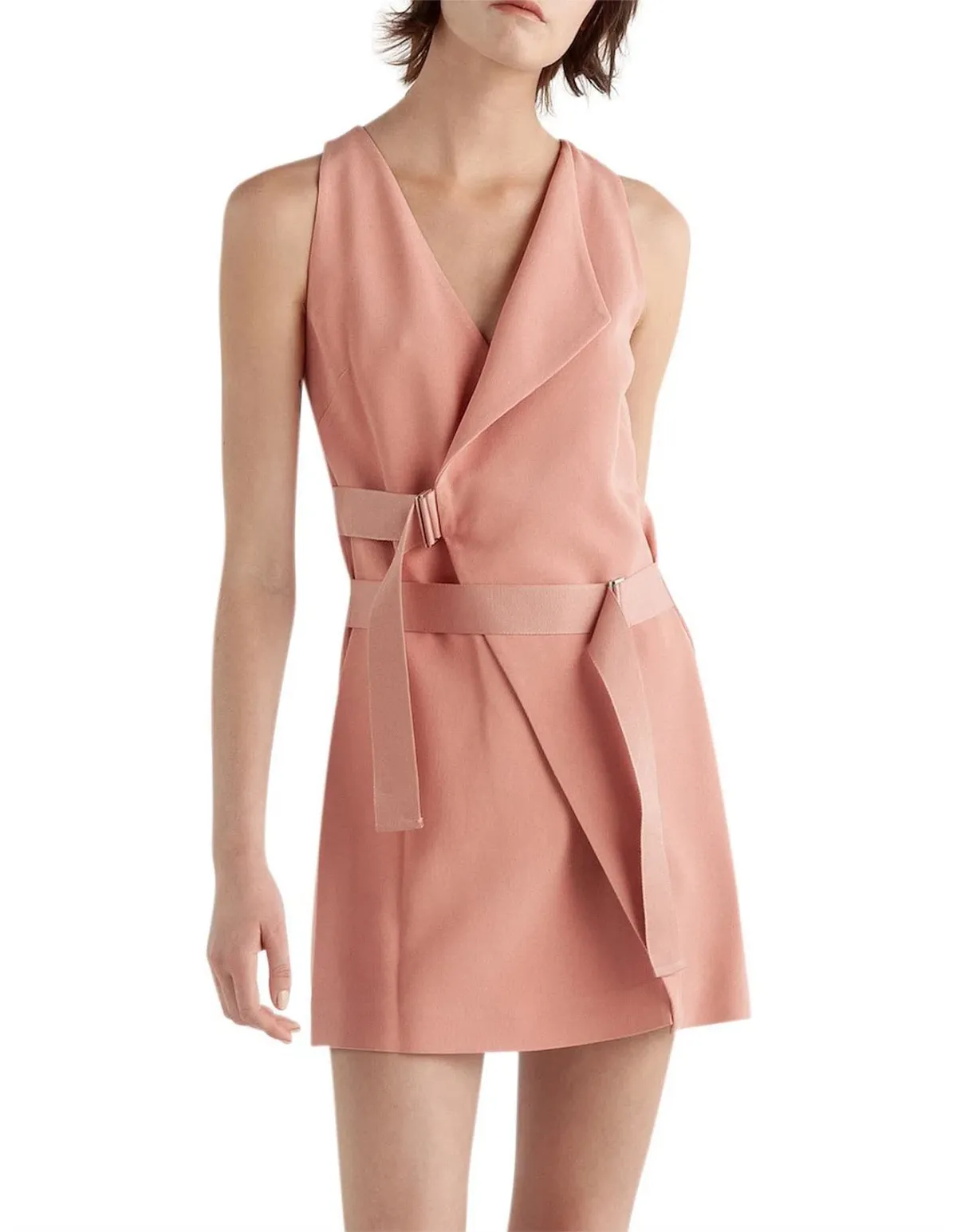 Dion Lee Military Holster Buckle Mini Dress Blush Pink Size 14 - Image 2