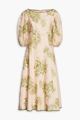 Zimmermann Linen Midi Dress Floral Size 3 / Au 14 for rent on The Volte - image 2