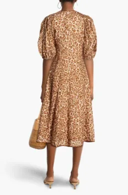 Zimmermann Concert Day Midi Dress Leopard Print Size 1 / Au 10 for rent on The Volte - image 2