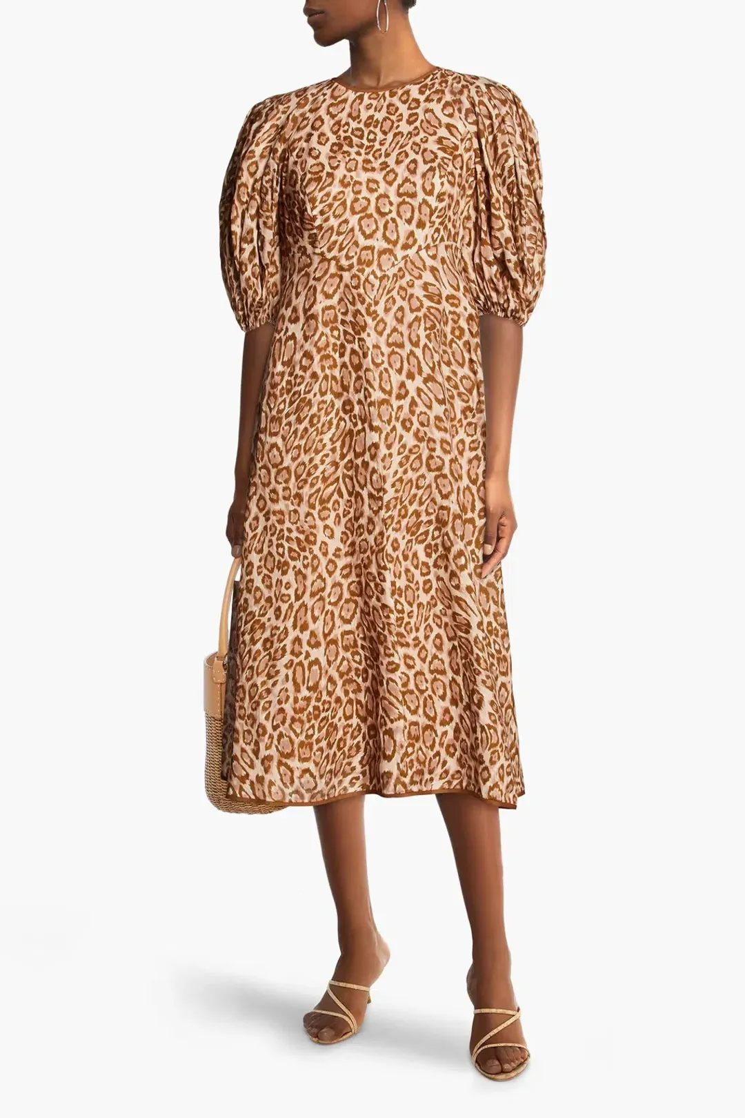 Zimmermann Concert Day Midi Dress Leopard Print Size 1 / Au 10 for rent on The Volte - main image