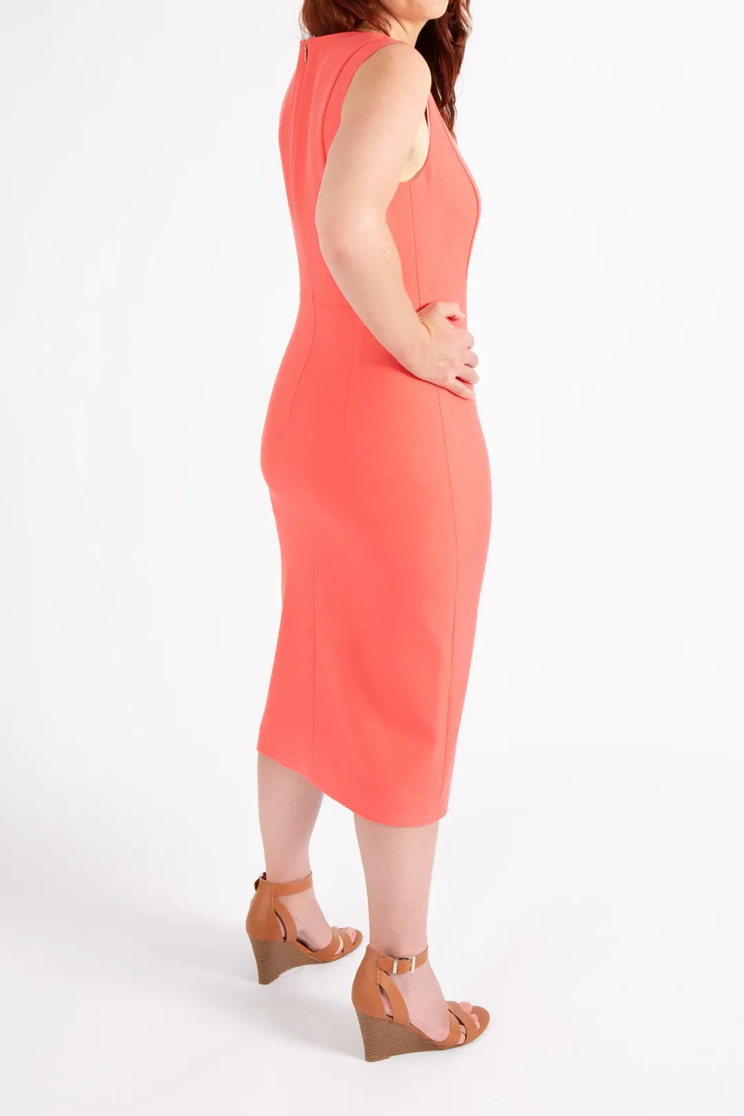 Hugo Boss Sleeveless Dress Bright Pink Size 10 for rent on The Volte - main image