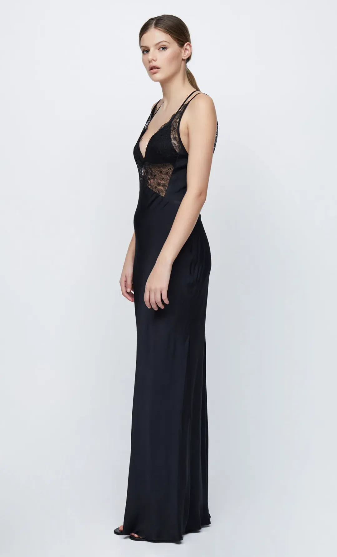Bec & Bridge Lucille Lace Cut Out Camille Open Back Maxi Dress Black Size 8 / S for rent on The Volte - main image