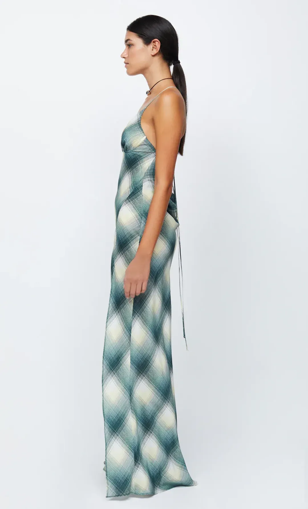Bec & Bridge Edie Split Maxi Dress Teal Print Size 10 / M for rent on The Volte - main image