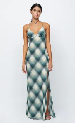 Bec & Bridge Edie Split Maxi Dress Teal Print Size 10 / M for rent on The Volte - image 5