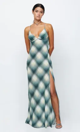 Bec & Bridge Edie Split Maxi Dress Teal Print Size 10 / M for rent on The Volte - image 2