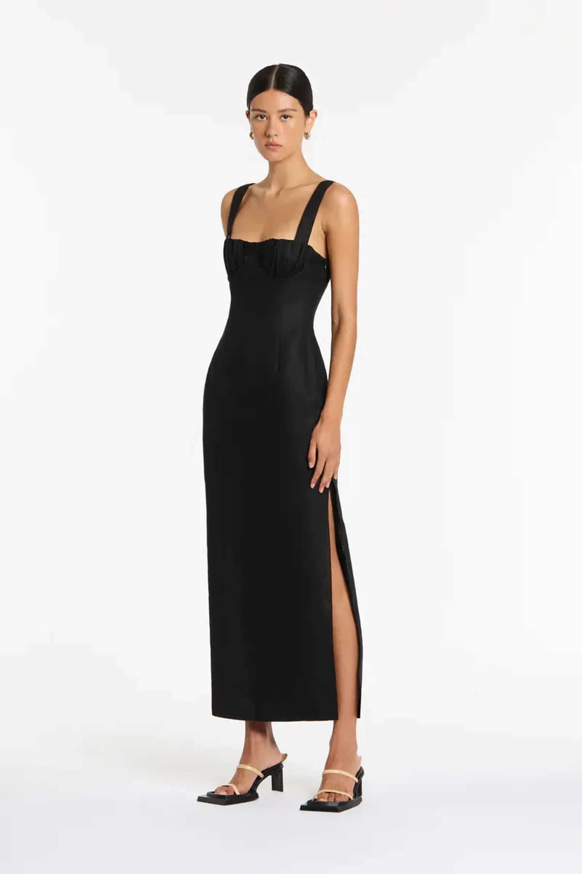 Sir the Label Bettina Midi Dress in Black Size 2 / Au 10 - Image 9