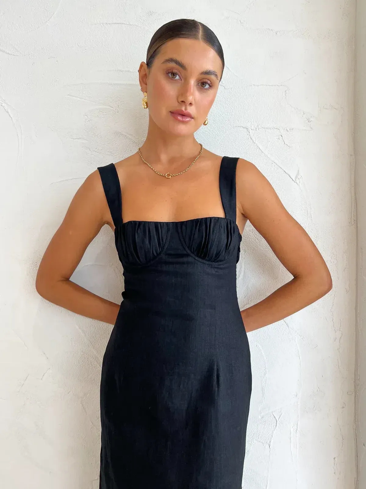 Sir the Label Bettina Midi Dress in Black Size 2 / Au 10 - Image 8