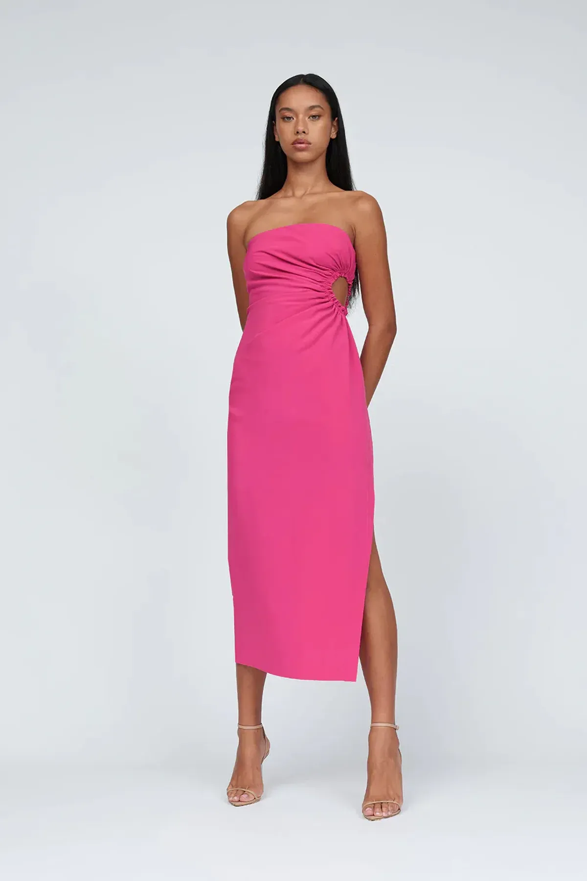By Johnny Selena Strapless Dress Pink Size AU 10 - Image 1