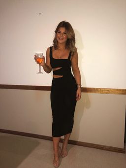 House of CB "Miya" Midi Dress Black Size 8 for rent on The Volte - image 1