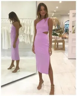 Bec & Bridge Alessandra Asymmetric Dress in Lilac Size AU 12 for rent on The Volte - image 2