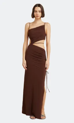 Bec & Bridge Dilkon Maxi Dress In Chocolate Size 8 for rent on The Volte - image 5