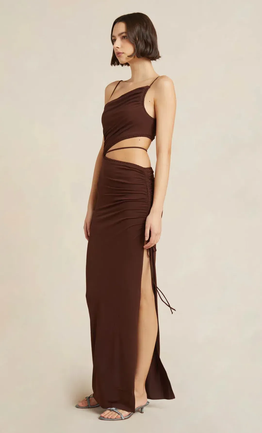 Bec & Bridge Dilkon Maxi Dress In Chocolate Size 8 for rent on The Volte - main image